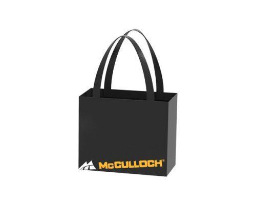 Black Storage bag with McCulloch's logo in white and orange